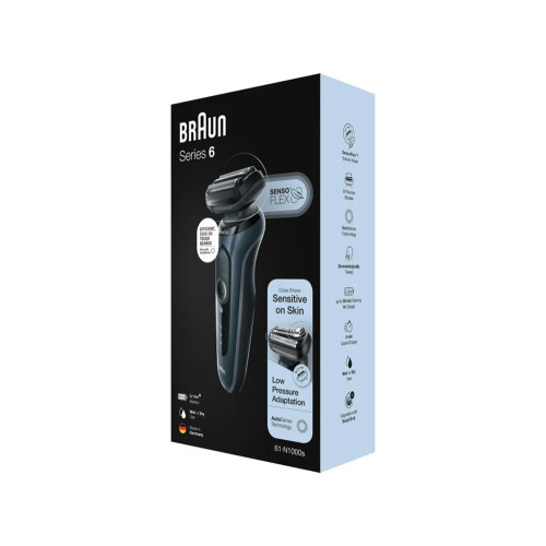 Braun Series 6 S6504168 Ξυριστική Μηχανή Προσώπου Επαναφορτιζόμενη