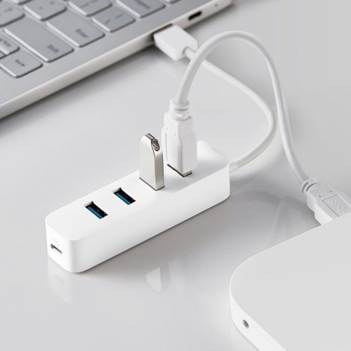 Xiaomi USB 3.0 Splitter USB 3.0 Hub 4 Θυρών με σύνδεση USB-A Λευκό