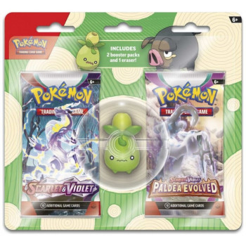 Pokemon Back To School 2023 Smoliv Eraser & 2 Booster Packs (POK852497 Smoliv)