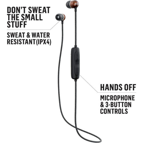 The House Of Marley Smile Jamaica Wireless 2 In-ear Bluetooth Handsfree Ακουστικά με Αντοχή στον Ιδρώτα Black