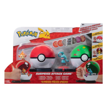 Pokémon Surprise Attack Game Chimchar with Poké Ball vs. Wynaut with Friend Ball