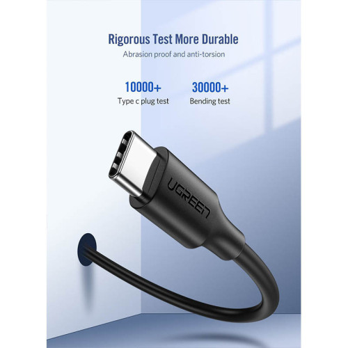 Ugreen US286 USB 2.0 Cable USB-C male - USB-C male Μαύρο 2m (10306)