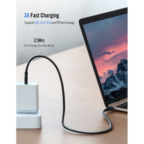 Ugreen US286 USB 2.0 Cable USB-C male - USB-C male Μαύρο 2m (10306)