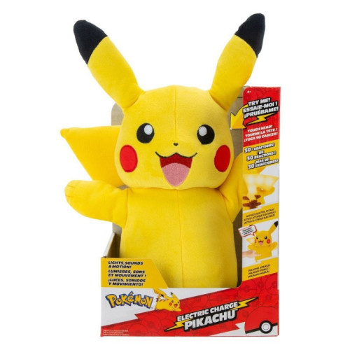 Jazwares Λούτρινο Pokemon Pikachu με Κίνηση & Ήχο 28 εκ.