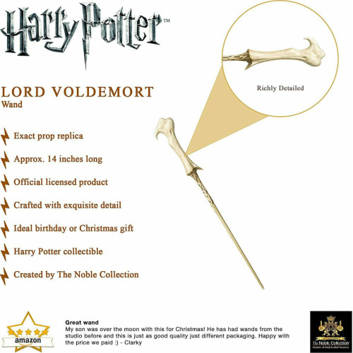 The Noble Collection Harry Potter: Lord Voldemort's Wand Ραβδί Ρεπλίκα μήκους 38εκ. σε Κλίμακα 1:1