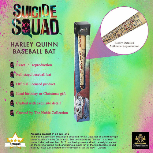 The Noble Collection DC Comics Suicide Squad: Harley Quinn's Goodnight Bat Όπλο Ρεπλίκα μήκους 81εκ.