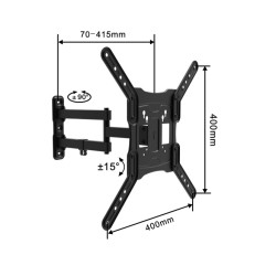 TVY-1107A Επιτοίχια βάση με μπράτσο 17-55inches