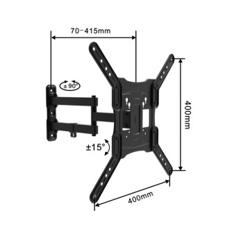 TVY-1107A Επιτοίχια βάση με μπράτσο 17-55inches