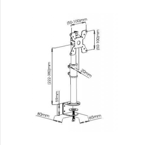 TECHLY ICA-LCD 500 BK Επιτραπέζια βάση 13"-30" με βραχίονα και κλίση οθόνης