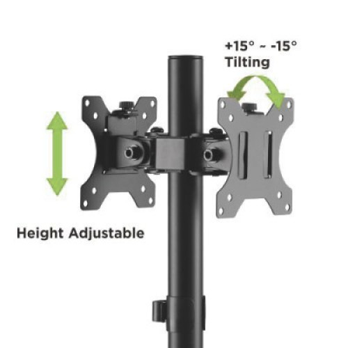 Techly ICA-LCD 402 βάση γραφείου για δυο οθόνες από 17 "έως 32"