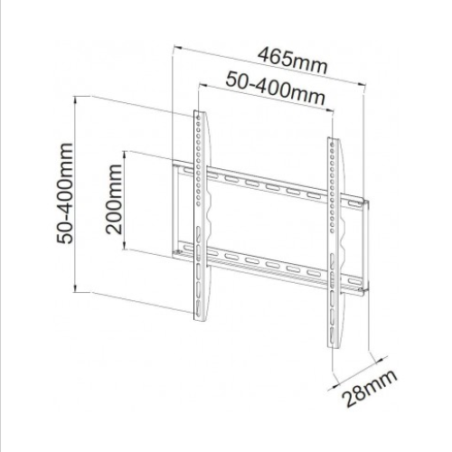 Techly ICA-PLB 162MW βάση tv flat τοίχου για led 23-55 λευκή