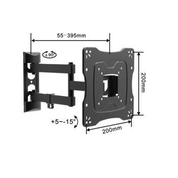 TVY-1110 Επιτοίχια βάση με μπράτσο 17-42inches