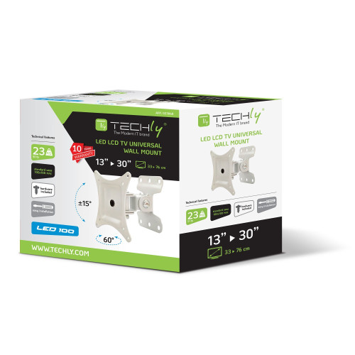 TECHLY ICA-LCD 201WH ΒΑΣΗ ΣΤΗΡΙΞΗΣ LCD LED 13"-30" ΛΕΥΚΗ