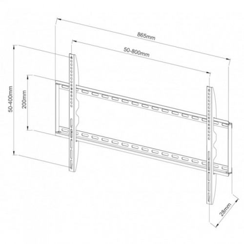 Techly ICA-PLB 162XL Επίτοιχη βάση για σταθερή Ultra Slim LED LCD 42-80