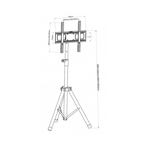 TECHLY ICA-TR17T2 ΕΠΙΔΑΠΕΔΙΟ ΤΡΙΠΟΔΟ ΓΙΑ ΤΗΛΕΟΡΑΣΗ 17-60΄