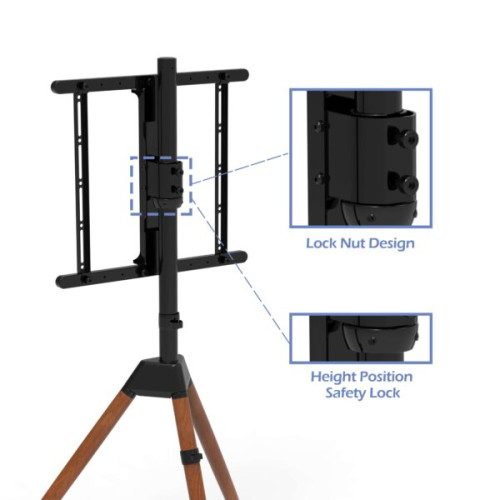 Βάση TV AXRED AX ARTISSIMO Επιδαπέδια Βάση Τηλεόρασης τρίποδη με φινίρισμα ξύλου 23″-60″ 35kg