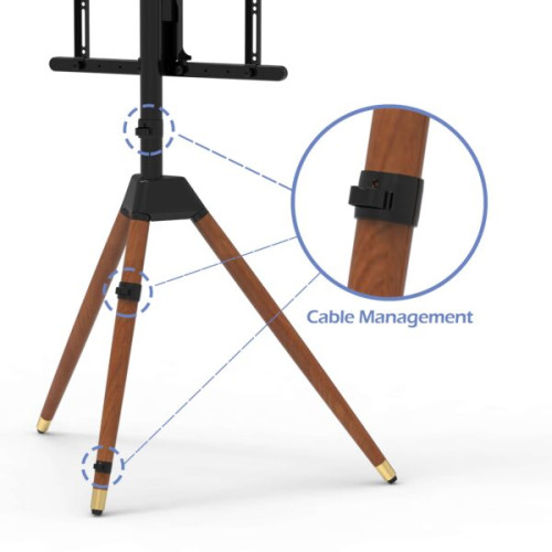 Βάση TV AXRED AX ARTISSIMO Επιδαπέδια Βάση Τηλεόρασης τρίποδη με φινίρισμα ξύλου 23″-60″ 35kg
