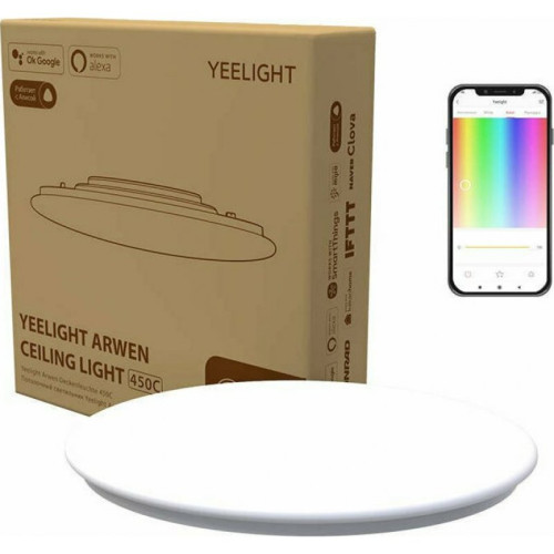 Yeelight Arwen Ceiling Light 450C Στρογγυλό Εξωτερικό LED Panel 50W με Ψυχρό Λευκό Φως 49.5εκ.