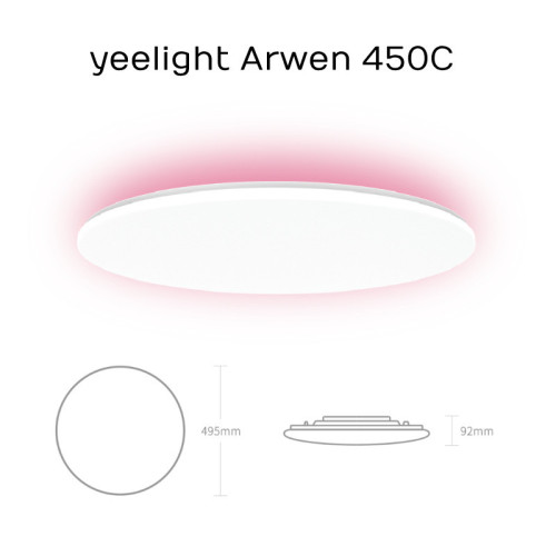 Yeelight Arwen Ceiling Light 450C Στρογγυλό Εξωτερικό LED Panel 50W με Ψυχρό Λευκό Φως 49.5εκ.