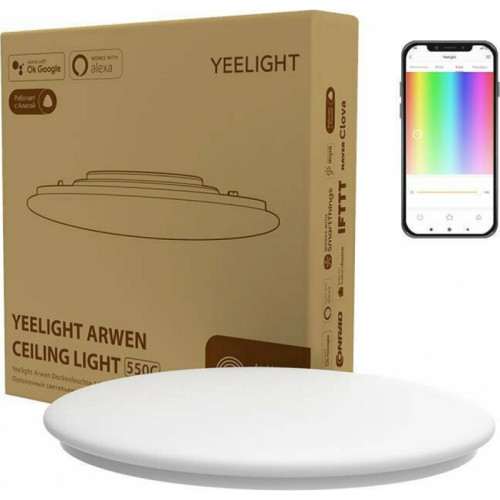 Yeelight Arwen Ceiling Light 550C Στρογγυλό Εξωτερικό LED Panel 50W με Ψυχρό Λευκό Φως 59.8εκ.