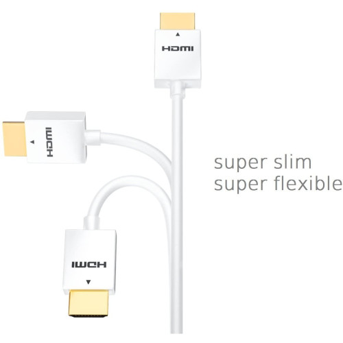 Techly ICOC HDMI-SL-030W Καλώδιο HDMI υψηλής ταχύτητας με Ultra Slim Ethernet 3 m