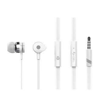 Techly SB-HP A1WHTY - In-Ear Ακουστικά με Μικρόφωνο