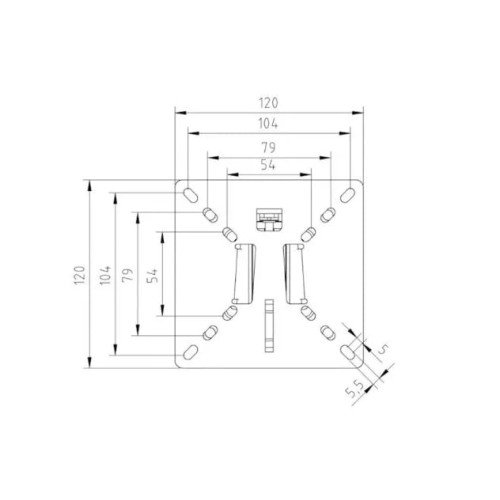 Βάση τοίχου Hama "Slim", Sølv, 10" - 26" LCD Vesa 50 x 50, 75 x 75, 100 x 100 mm, 95 x 95 x 0 mm