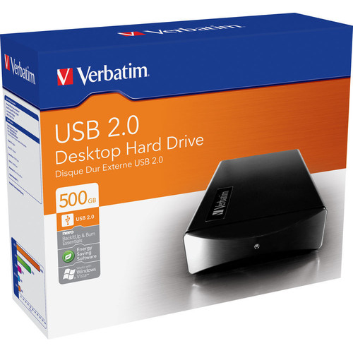 Verbatim 500GB USB2.0 external hard drive 3.5" USB 2.0 Black