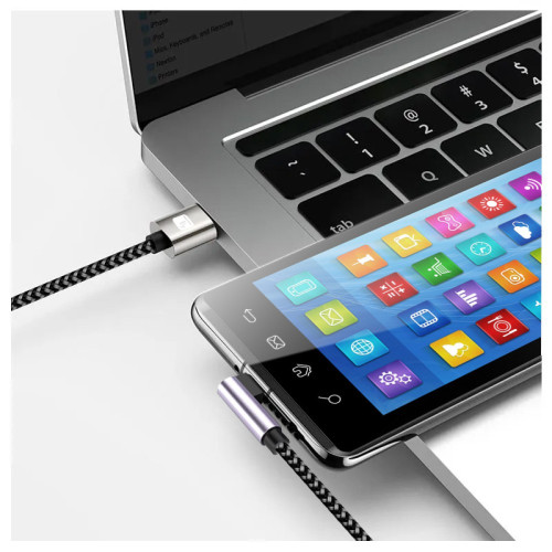 TECHLY ICOC MU2CC9-005-AL USB-C™ Male 2.0 / USB-C™ Male Angled 3A 0.5 m Aluminum Cable