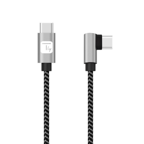 TECHLY ICOC MU2CC9-005-AL USB-C™ Male 2.0 / USB-C™ Male Angled 3A 0.5 m Aluminum Cable