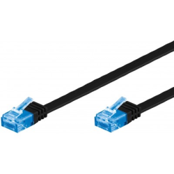 Techly FLAT ΚΑΛΩΔΙΟ ΔΙΚΤΥΟΥ CAT.6A UTP 1M BLACK