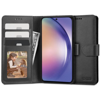 Tech-Protect Wallet Δερματίνης / Σιλικόνης Μαύρο (Galaxy A54)