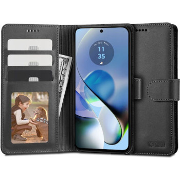 Tech-Protect Wallet Δερματίνης Μαύρο (Motorola Moto G54)