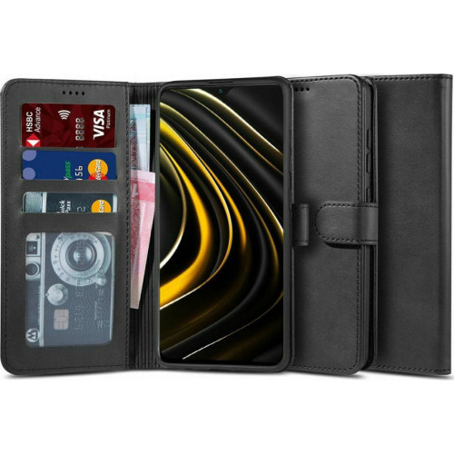 Tech-Protect Wallet II Δερματίνης Μαύρο (Poco M3 / Redmi 9T)