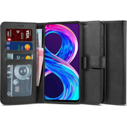 Tech-Protect Tech-Protect Wallet Δερματίνης Μαύρο (Realme 8/8 Pro)