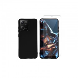 Vivid Back Cover Σιλικόνης Σετ με Τζαμάκι Μαύρο (Poco X5 Pro) VIMAT286BKGLASSTN