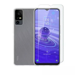 Vivid Set Back Cover Σιλικόνης / Tempered Glass Σετ με Τζαμάκι Διάφανο (TCL 40R) VIGELLY281GLASSTN
