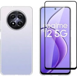 Vivid Set Gelly Back Cover Tempered Glass / Σιλικόνης Σετ με Τζαμάκι Διάφανο (Realme 12) VIGELLY423GLASSBK